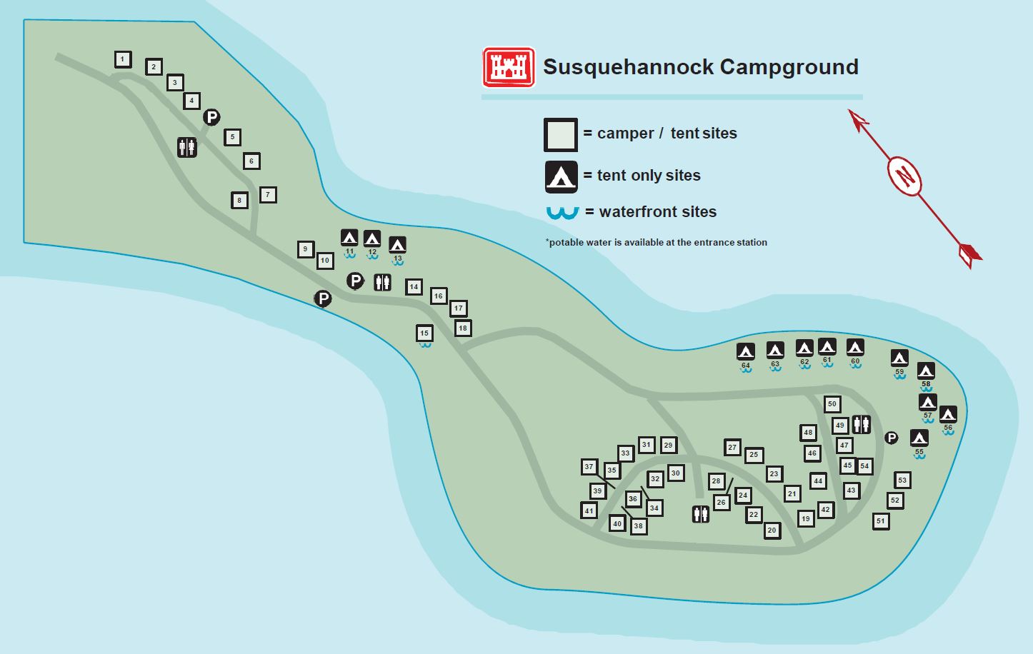 Map of the campground